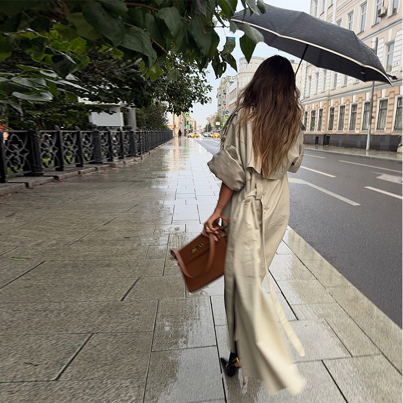 Damen Trenchcoat mit klassischem Schnitt und praktischen Taschen EB
