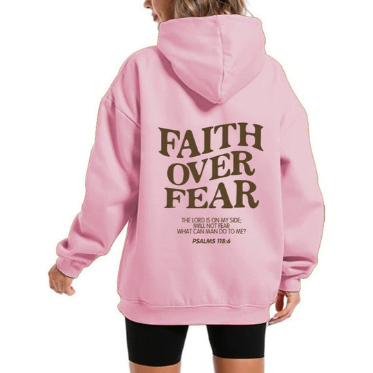 Damen Kapuzensweater mit motivierendem Schriftzug und bequemem Schnitt EB