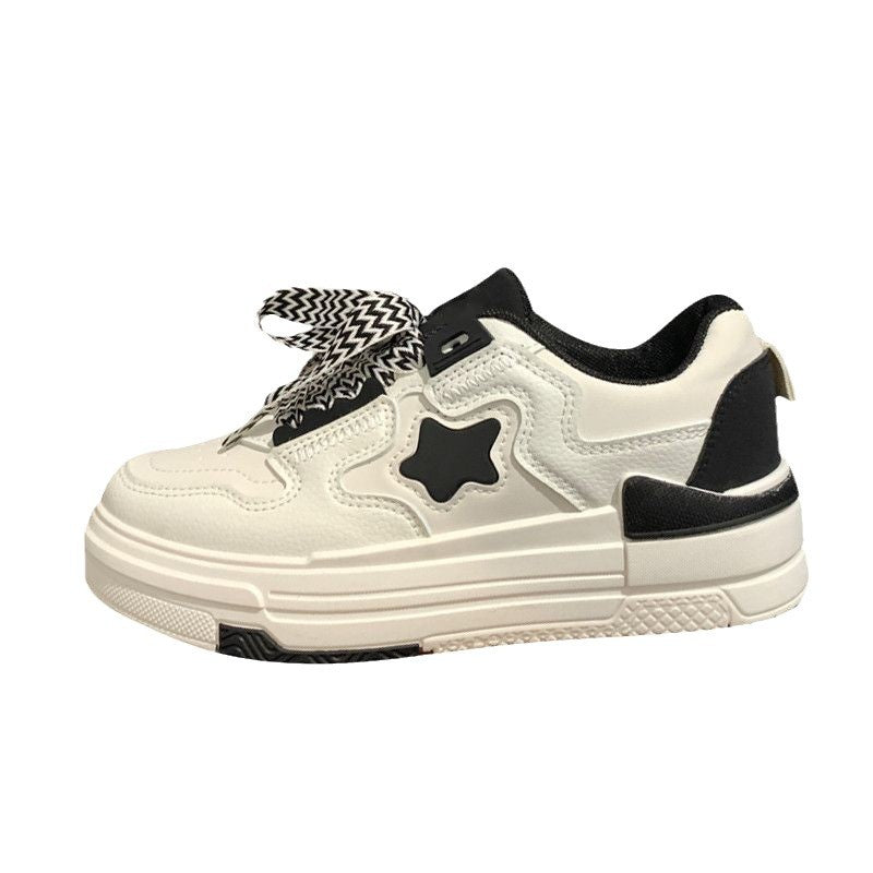 Damen sportive Sneakers mit rutschfester Sohle und auffälligem Schnürdesign EB