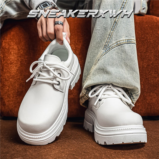 Damen Modische Chunky Schnürschuhe mit stabiler Sohle und komfortablem Innenfutter EB