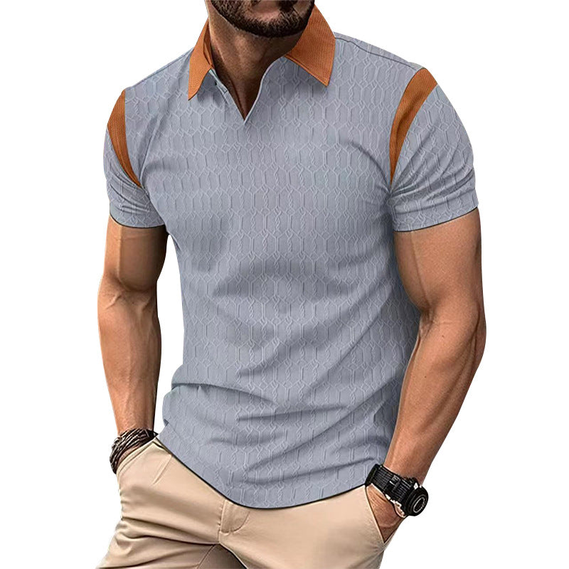 Herren Kurzarm Poloshirt mit strukturiertem Kragen und sportlichem Design EB