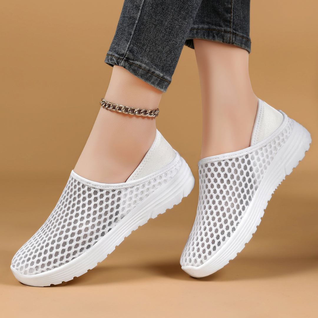 Damen Atmungsaktive Slip-On Sneakers mit rutschfester Sohle EB 1774525904