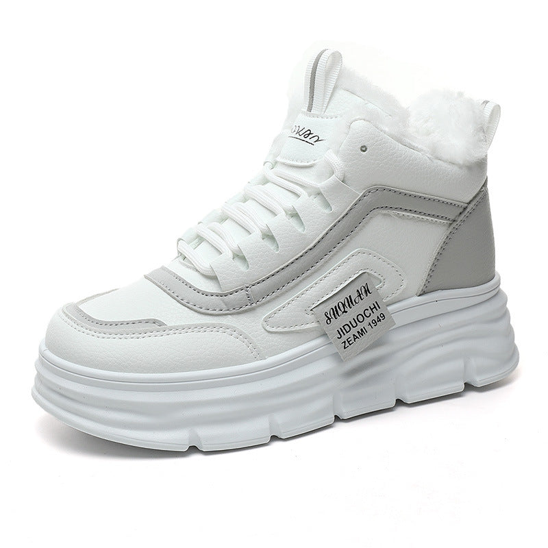 Damen hochmodische Sneaker mit kuscheligem Innenfutter und rutschfester Sohle EB