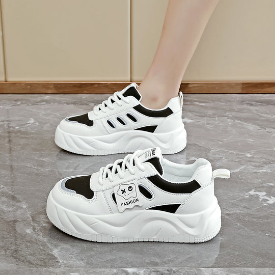 Damen Trendige Sneakers mit hoher Sohle und sportlichem Design EB