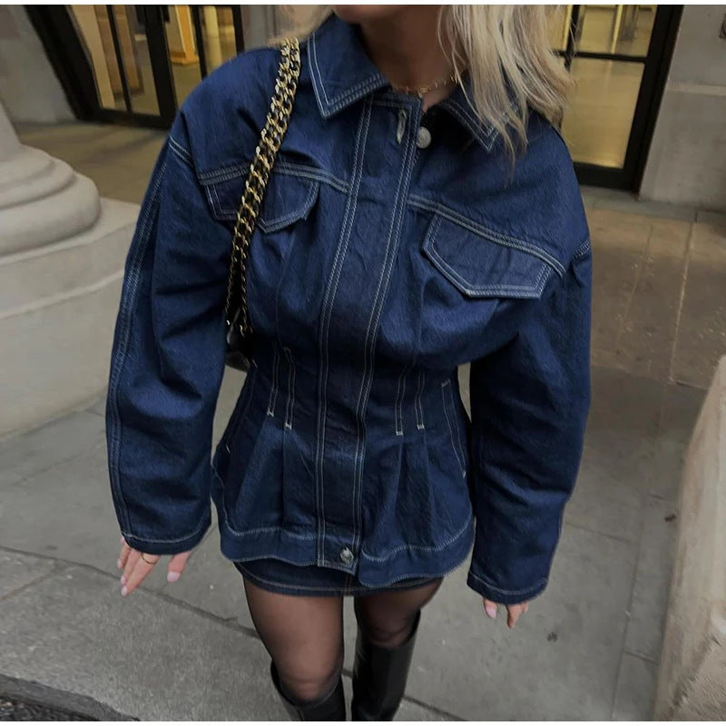 Damen modische Denim-Jacke EB