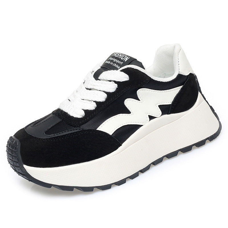 Damen Modische Sneaker mit dicker Sohle und sportlichem Design EB