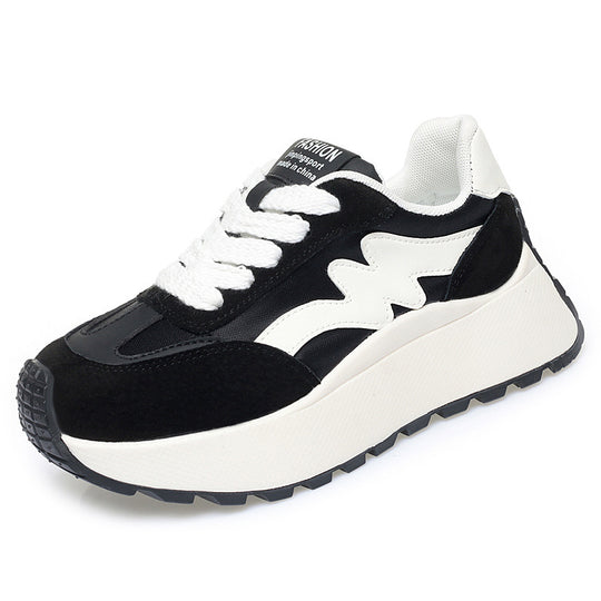Damen Modische Sneaker mit dicker Sohle und sportlichem Design EB