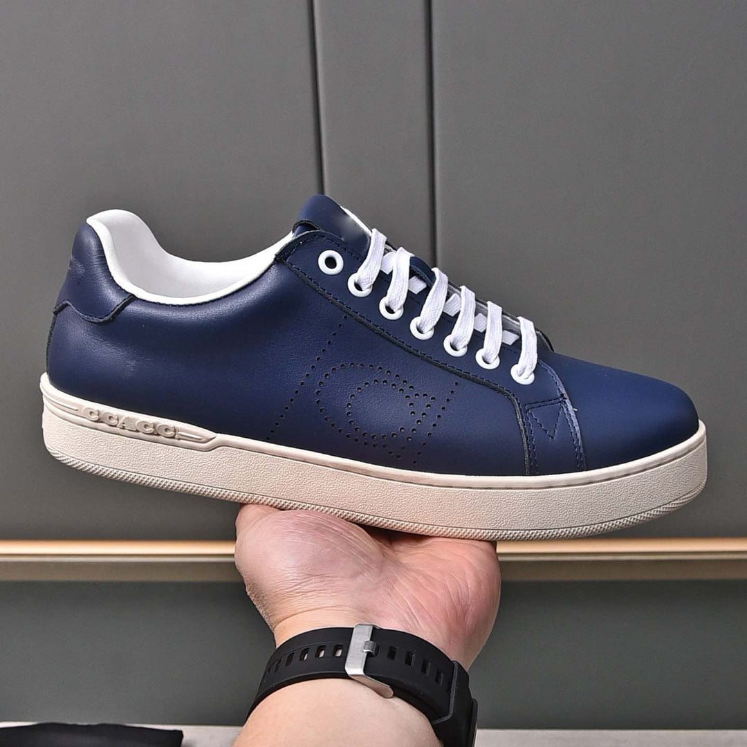 Damen Leder Sneakers mit atmungsaktivem Innenfutter und rutschfester Sohle EB