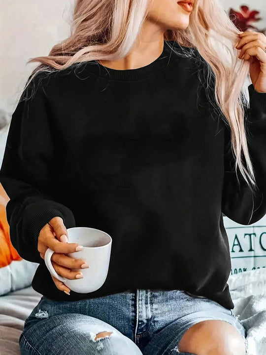 Damen Sportlicher Pullover mit trendy Grafikdesign EB