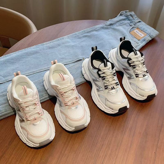 Damen Sportliche Sneakers mit atmungsaktiven Einsätzen und rutschfester Sohle EB