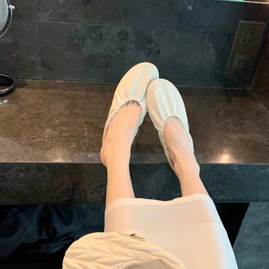 Damen elegante Mokassins mit flexiblem Gummizug EB