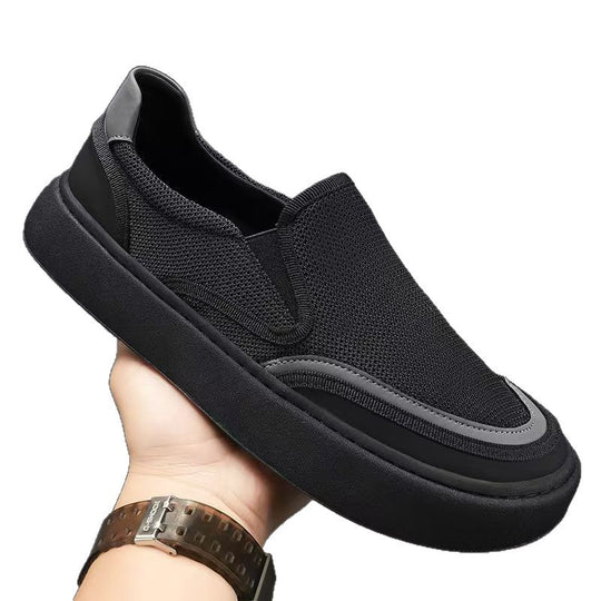 Damen Slip-On Sneakers mit atmungsaktiver Mesh-Oberfläche und gepolsterter Sohle EB