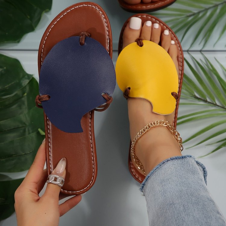 Damen sommerliche Leder Sandalen EB