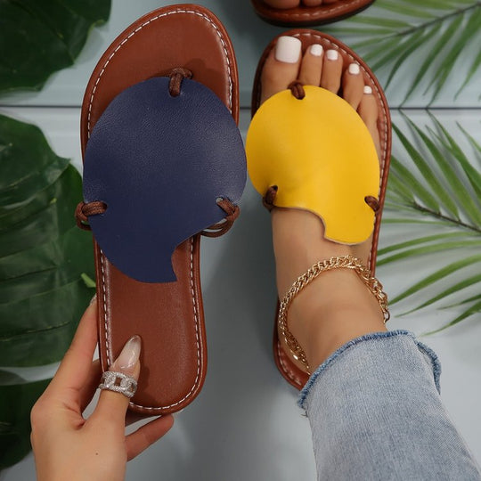 Damen sommerliche Leder Sandalen EB