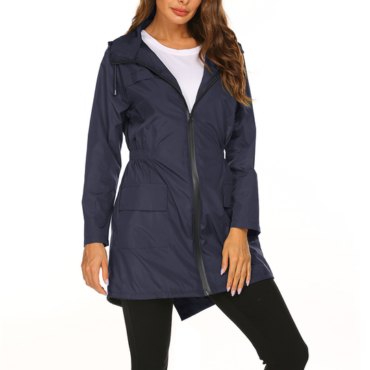 EB | Regenjacke mit Kapuze für Frauen - Lang