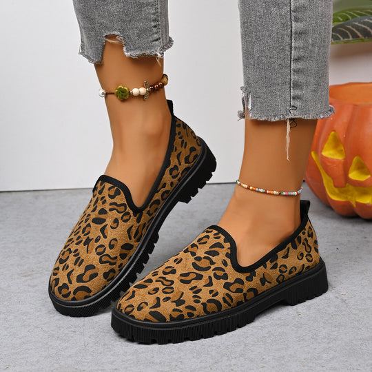 Damen Slip-On Sneaker mit tierischem Muster EB