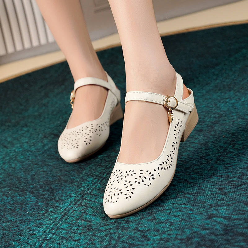 Damen Ballerinas mit modischem Lochdesign und bequemer Sohle EB