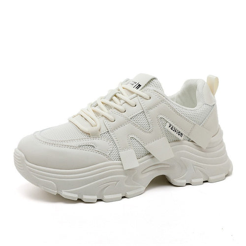 Damen Sportliche Chunky Sneakers mit atmungsaktiver Obermaterialstruktur EB