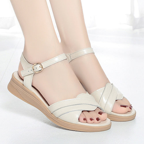 Damen Sandalen mit verstellbarem Riemen und komfortablem Fußbett EB