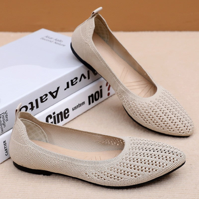 Damen Bequeme Ballerinas aus atmungsaktivem Netzmaterial EB