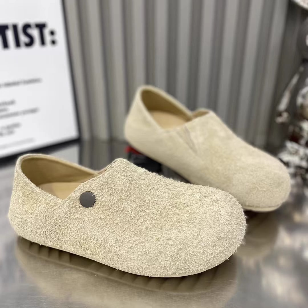 Damen Modische Clogs mit komfortablem Innenfutter und praktischem Druckknopfverschluss EB