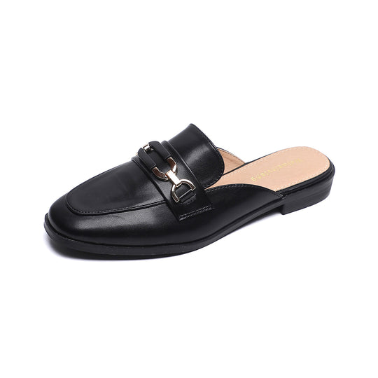 Damen elegante Mules mit modischem Kettendetail EB