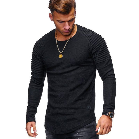 Herren Langarmshirt mit strukturiertem Design EB