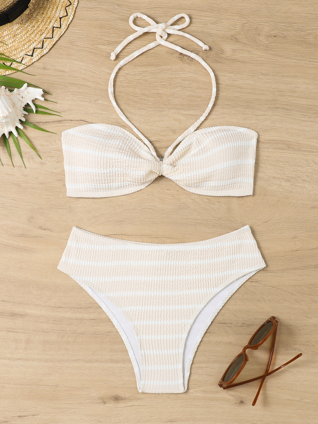 Damen Bandeau Bikini mit raffiniertem Knoten EB