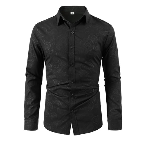 Herren Hemd mit feinem Musterdruck EB