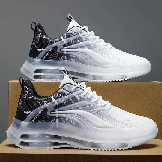 Unisex atmungsaktive Laufsneaker mit sichtbarer Luftkammersohle und reflektierendem Mesh-Obermaterial EB