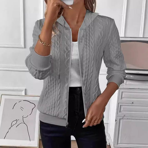 Damen Strickjacke mit Kapuze EB