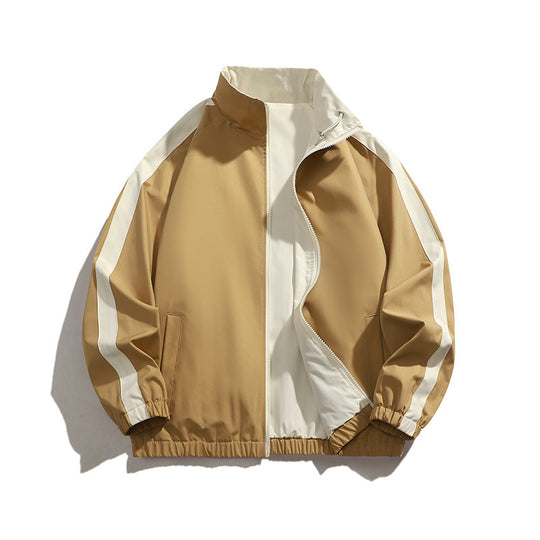 Herren sportliche Übergangsjacke mit elastischen Bündchen und praktischen Reißverschlusstaschen EB