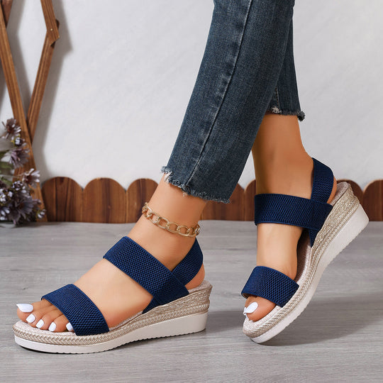 Damen Sandalen mit rutschfester Sohle und elastischen Riemen EB