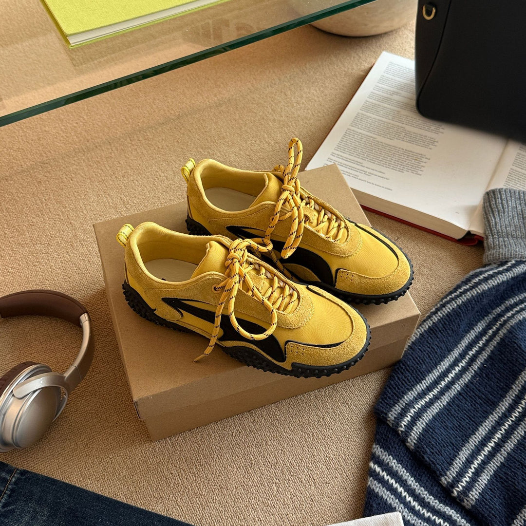 Damen Sportliche Sneaker mit atmungsaktiver Oberflächenstruktur und rutschfester Gummisohle EB