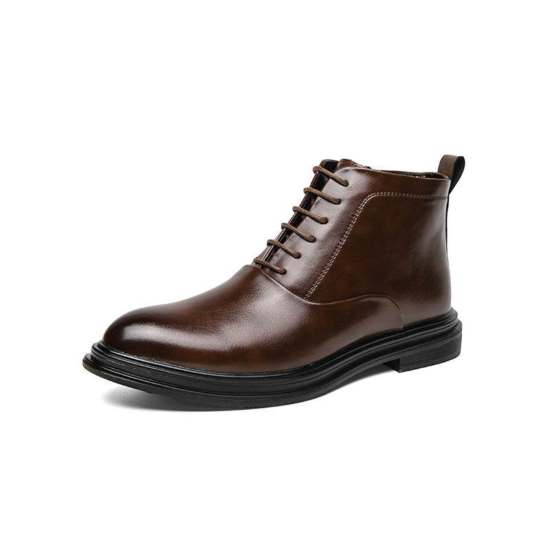 Damen Elegante Schnürstiefel aus hochwertigem Leder EB