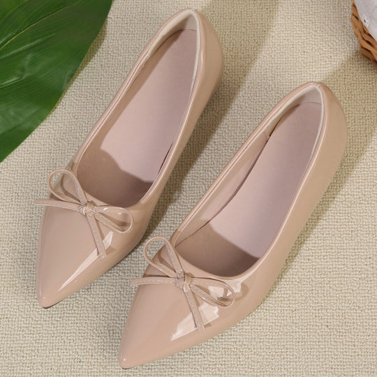 Damen Elegante Ballerinas mit modischem Schleifen-Detail EB