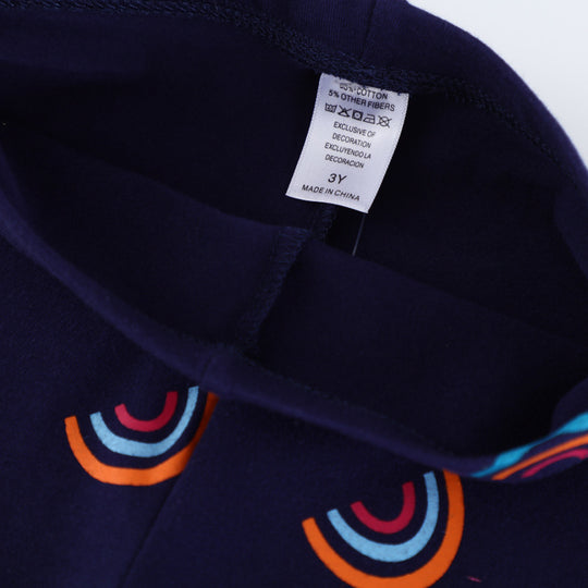 Mädchen Leggings mit buntem Regenbogenmotiv EB