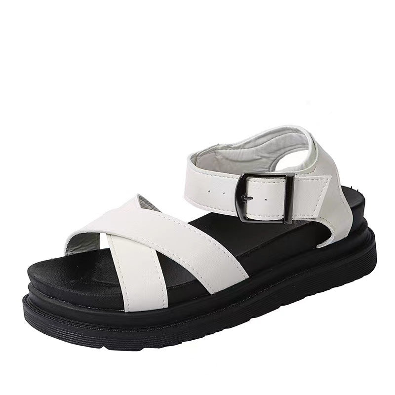 Damen Riemensandalen mit ergonomischem Fußbett und verstellbarem Schnallenverschluss EB