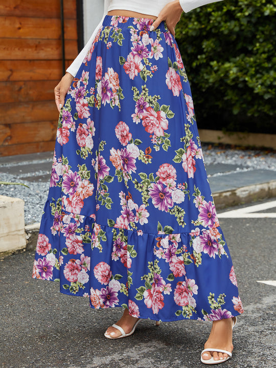 Damen Midikleid mit floraler Stickerei EB