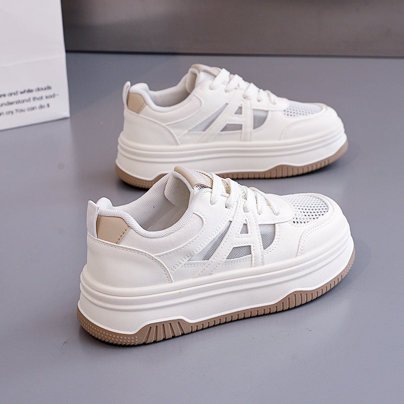 Damen Modische Sneakers mit extra dicker Sohle EB
