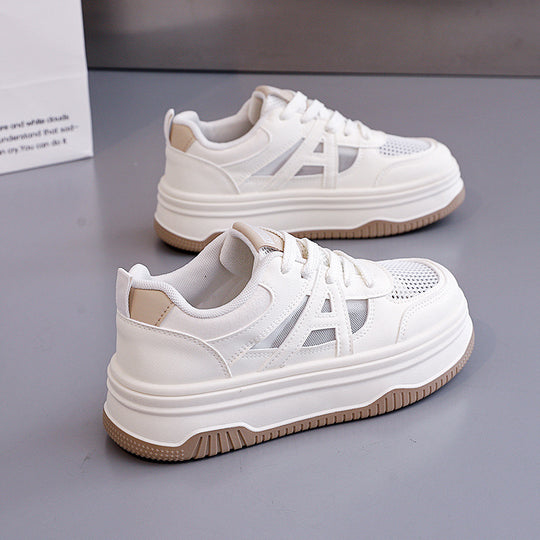 Damen Modische Sneakers mit extra dicker Sohle EB