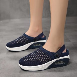 Damen  atmungsaktive Strick-Slingback Sneaker mit Luftpolstersohle EB