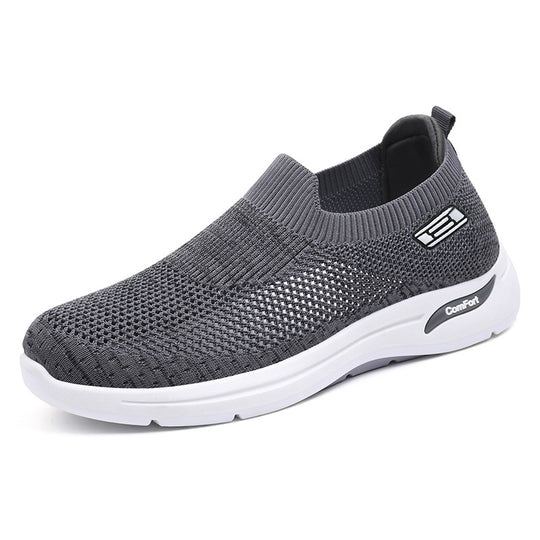 Damen nan nahtloser Strick-Slip-On Alltagswalker mit elastischem Knöchelschaft und stoßdämpfender Luftkissen-Zwischensohle EB