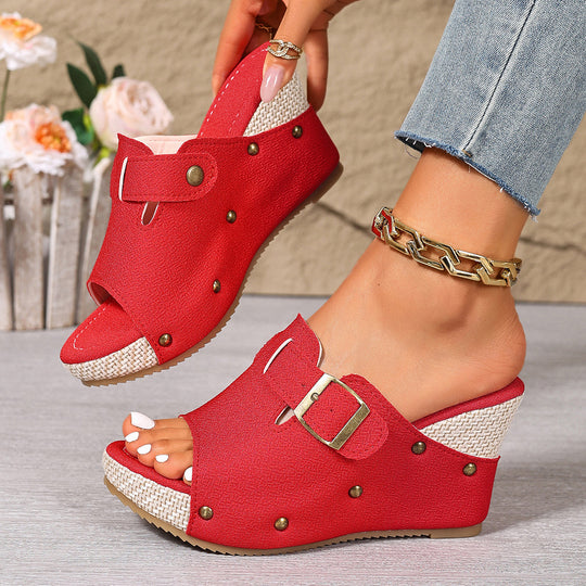 Damen Clogs mit modischer Schnallen-Applikation und komfortabler Liegefläche EB