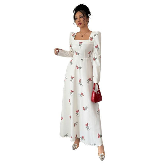 Damen Maxikleid mit floralem Muster EB