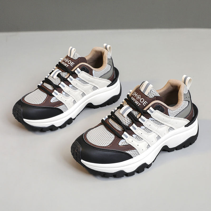 Damen Sportliche Schnürsneaker mit atmungsaktivem Obermaterial EB