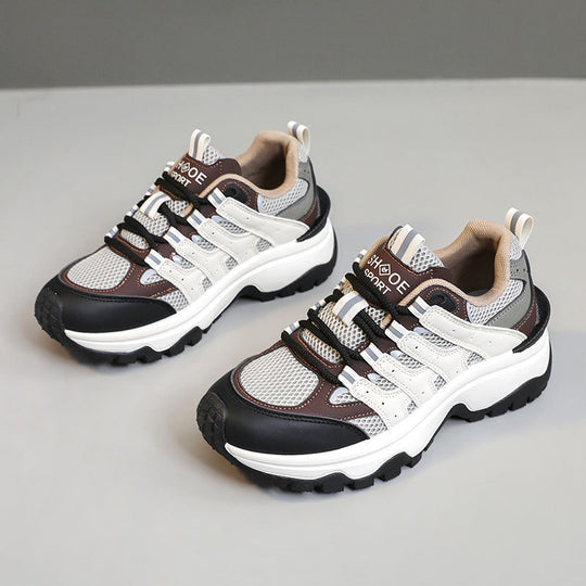 Damen Sportliche Schnürsneaker mit atmungsaktivem Obermaterial EB