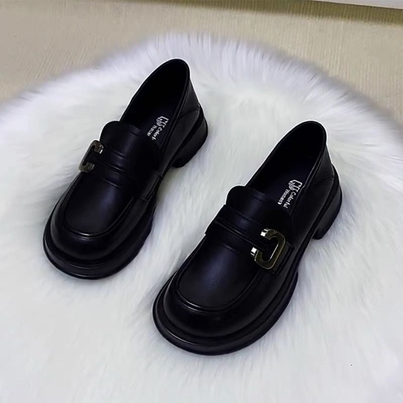 Damen Stilvolle Loafers mit modischem Schnallenverschluss EB