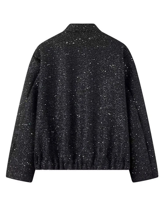 EB | Gold Pailletten Stehkragenjacke