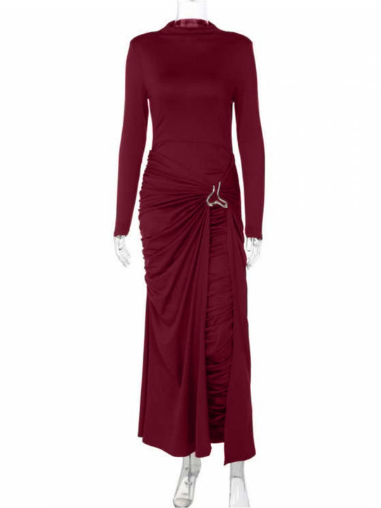 Damen Elegantes Kleid mit innovativem Design und kunstvollen Drapierungen EB